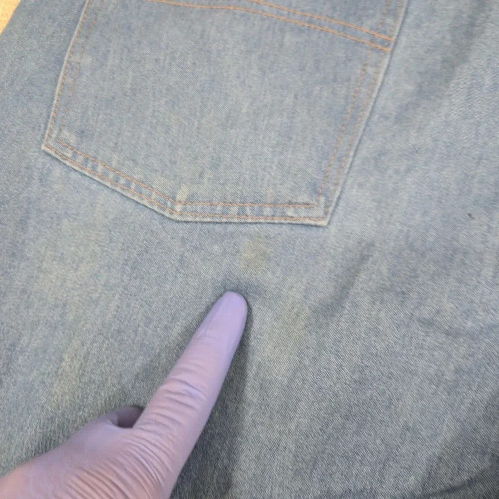 Vintage Wrangler Jeans Mens 42x30 Light Wash Blue Relaxed Fit Straight Leg Denim